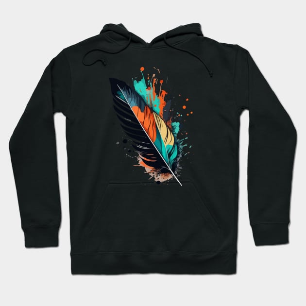 Bird Feathers Hoodie by CatCoconut-Art